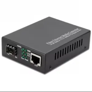 Precio SFP Tipo Convertidor de medios 10/100/1000Base Gigabit Fibra Óptica Industrial Managed Ethernet Media Converter