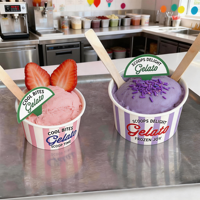 8oz 280ml 10oz tasse de crème glacée imprimée de logo personnalisé bols de gelato de yaourt glacé 5oz-32oz gobelet en papier à paroi unique jetable avec couvercle