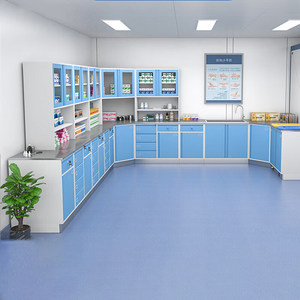 <span class=keywords><strong>Armoire</strong></span> de Rangement Médical - Comptoir de Distribution pour <span class=keywords><strong>Pharmacie</strong></span> Hospitalière et Clinique avec Base en Acier Inoxydable et Roulettes - Product Image 6