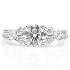 Lab grown Luxury Iced Out Bling Rings VVS Moissanite Diamond Hip Hop Jewelry para hombres mujeres regalo 925 Silver CVD Diamond ring - Product Image 1