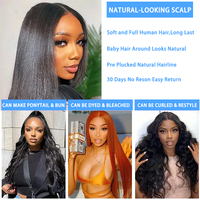 Perruque en cheveux humains vietnamiens bruts pour femmes noires, lisse naturel, longue, avec closure en dentelle transparente, cheveux roux riches, fournisseurs