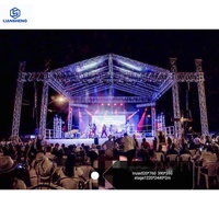 Tienda de aluminio para eventos al aire libre, escenario de concierto, plataforma elevadora, diseño de soporte, armazón y escenario de techo de exhibición