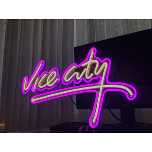 Insegna al Neon Personalizzata Vice City Rosa, Luci al Neon LED per Decorazione Murale, Alimentazione USB, Decorazione al Neon LED per Soggiorno e Ufficio - Product Image 4