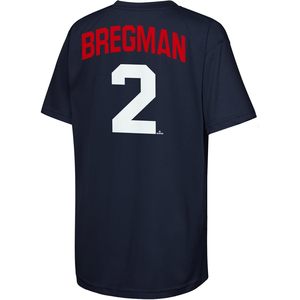T-shirt en jersey bleu marine pour enfants Alex Bregman des Red Sox de Boston, col rond, évacuation de l'humidité, vêtements de baseball performants - Product Image 3