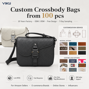 <span class=keywords><strong>Sac</strong></span> bandoulière tactique vintage en cuir PU gaufré avec logo personnalisé YIKU pour <span class=keywords><strong>homme</strong></span>, <span class=keywords><strong>sac</strong></span> messager avec boucle, vente en gros OEM - Product Image 2