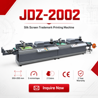 JINGDA JDZ-2002 Impresora Automática de Serigrafía de 2 Colores, Máquina de Impresión de Logotipos en Cintas Textiles