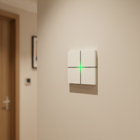 Interrupteurs muraux 4 gangues KNX pour système domotique KNX 21-29V en aluminium brossé