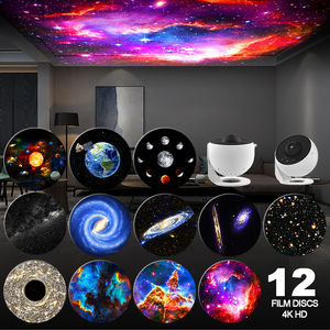 Projecteur d'ambiance LED rechargeable blanc et noir 4K HD USB Type-C pour projection de films, ciel étoilé, aurore <span class=keywords><strong>romantique</strong></span> - Product Image 3