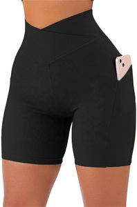Ropa – Leggings personnalisés pour femmes, Logo imprimé 3D, Nylon côtelé, Spandex, <span class=keywords><strong>short</strong></span> de motard pour femmes - Product Image 3