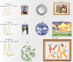 6 inch vàng kim loại Giá vẽ đứng hiển thị dây đứng Giá vẽ hiển thị tấm chủ - Product Image 6