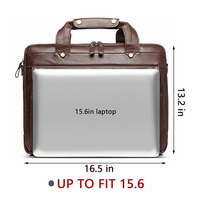 Sacoche pour ordinateur portable professionnelle imperméable pour hommes, 15,6 pouces, sac messager d'affaires antivol avec bandoulière