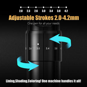 Xnet เครื่องสักไร้สายระดับมืออาชีพ2400mAh และปืนหมุน-2.0-4.2มม. จังหวะปรับได้สำหรับศิลปินศิลปะบนร่างกาย - Product Image 4