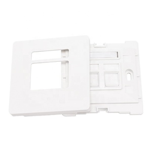 Plaque murale RJ45 double jack Keystone ABS de type 86, couleur blanche, câblage réseau, télécommunications - Product Image 1