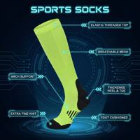 Chaussettes de compression personnalisées, chaussettes de compression sportives pour hommes et femmes, circulation sanguine, course à pied, marathon, basketball, soutien à la récupération, OEM