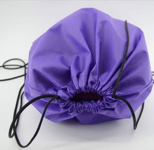 Custom Logo Recyclable Small Non Woven Drawstring <b>Backpack</b> Simple Printed Nylon Tote Bag Rope Handle Cheap Price Shopping Bag - Product Image 4