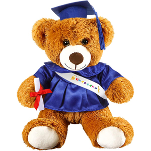 Ours en peluche pour la saison des diplômes, vêtu <span class=keywords><strong>de</strong></span> robes académiques avec toque <span class=keywords><strong>de</strong></span> <span class=keywords><strong>doctorat</strong></span> et diplôme, idéal comme cadeau <span class=keywords><strong>de</strong></span> remise <span class=keywords><strong>de</strong></span> diplôme - Product Image 6