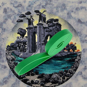 Factory Wholesale <b>TPE</b> Portable Heavy/Medium/Light Resistance Band 25-65lb Green 208cm Fitness Training Custom Logo Home Gym MD - Product Image 3