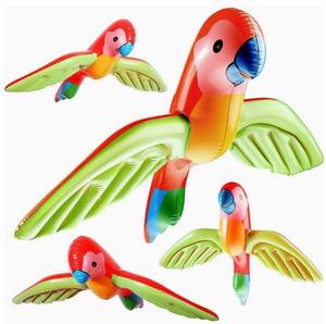 Décorations de fête amusantes pour l'été, la piscine et la plage, palmiers gonflables, flamants roses, bananes, ballons de plage, jouets de piscine en forme de perroquet - Product Image 1