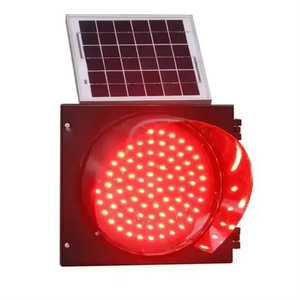 Señal de desaceleración de carretera Amarillo intermitente <span class=keywords><strong>300mm</strong></span> <span class=keywords><strong>Led</strong></span> Luz de advertencia de tráfico solar - Product Image 4