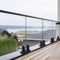 Support de verre en acier inoxydable EKOO, poteau de fixation pour clôture de piscine et balustrade en verre