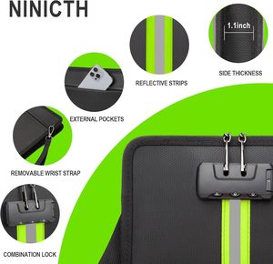 Chống cháy túi tiền với khóa dây kéo chống cháy sợi thủy tinh chịu nước cho lưu trữ an toàn của tiền mặt điện thoại di động phím thẻ tín dụng - Product Image 4