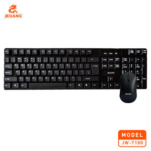 Combo de Teclado y Ratón Inalámbrico USB Jeqang <span class=keywords><strong>JW</strong></span>-7100, Sensor Óptico, Teclas Multimedia, Diseño Ergonómico para PC/Portátil, Idioma Árabe - Product Image 1
