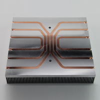 Plaque de refroidissement liquide en aluminium personnalisée avec tube en cuivre, dissipateur thermique à profil de base en aluminium, prix des dissipateurs thermiques