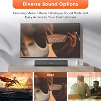 Barre de son Bestisan 50W 16'/50W pour téléviseur avec DSP 3EQ Surround, basses améliorées, interface optique pour un son profond, barre de son améliorée