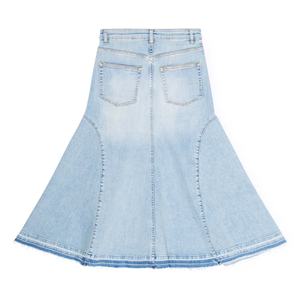 กระโปรงยาวทรงเอไลน์แบบใหม่ คุณภาพสูง ปรับแต่งได้ ชายกระโปรงดิบ ตัดเย็บแบบหลวม สไตล์ลำลองสำหรับผู้หญิง - Product Image 5