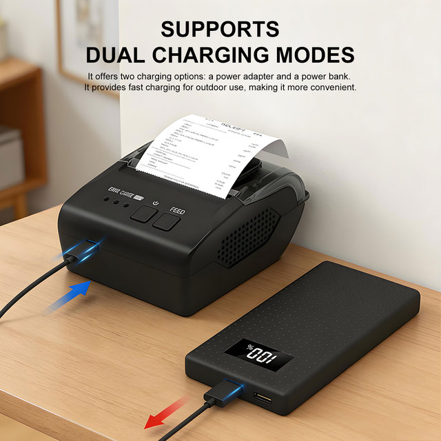 2inch Mini Portable Thermal Label Printer Mobile 58mm Wireless Handheld Android Thermal Receipt Printer
