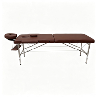 Table de massage moderne à 2 sections, portable, pliable, en acier inoxydable, lit de spa, hauteur réglable, utilisation commerciale pour la salle de sport