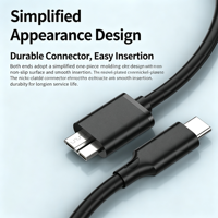 Câble USB Type C vers Micro USB à haute vitesse avec gaine en PVC pour la charge et le transfert de données des appareils mobiles