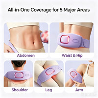 Ceinture de massage électrique portable pour femme, pour ventre plat, vibration et chaleur, 3 vitesses de chauffage, batterie 2000 mAh, amincissement corporel