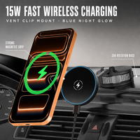 Support magnétique de téléphone pour voiture, vente en gros, charge sans fil 15W, fixation pare-brise/tableau de bord, accessoires intérieurs auto