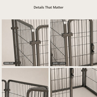 Parc pour chien en métal robuste, enclos modulaire intérieur à 4 ou 6 panneaux, 12 tailles pour chiens de taille moyenne à grande, pour l'entraînement, OEM ODM