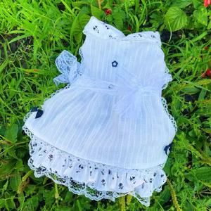 Summer <b>Cat</b> Princess Dress Pure White Floral Lace Breathable Pet <b>Clothes</b> For Small Dog Teddy - Product Image 1