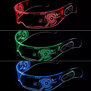 Tương lai Vòng 7 màu LED <span class=keywords><strong>Light</strong></span>-Up cyberpunk Kính Điện tương lai Visor với pin sáng mắt cho các bên & vui vẻ mặt nạ - Product Image 2