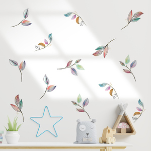Adesivi <span class=keywords><strong>murali</strong></span> decorativi con foglie verdi e oro, decorazioni artistiche, <span class=keywords><strong>piante</strong></span>, adesivi <span class=keywords><strong>murali</strong></span> 3D per camera da letto, soggiorno, cameretta, decorazioni per la casa - Product Image 4