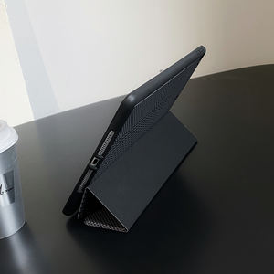 Échiquier Texture support 3 plis couverture en cuir pour <span class=keywords><strong>iPad</strong></span> <span class=keywords><strong>5</strong></span> 6 7 8 9 10e génération étui Air Pro 2024 MINI 3 4 Pro 11 12.9 13 pouces - Product Image 4