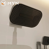 Salle de bain Douche Mélangeur Dissimulé Système de douche Ensembles de robinets Mitigeur Carré Thermostatique Dissimulé Bain Douche Ensemble