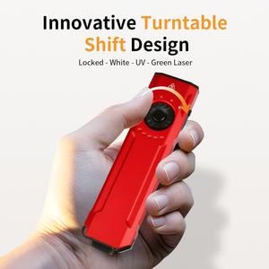 Đèn pin phẳng sạc lại EDC 1000 Lumens, đèn LED trắng/UV/RGB, đèn tín hiệu, chống nước, có kẹp từ tính - Product Image 2