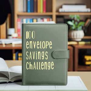 100 Enveloppes A5 Pré-numérotées avec Couverture en Cuir PU, Reliure Spirale à Feuillets Mobiles, Organiseur de Défi d'Économie d'Argent et Suivi pour Usage Scolaire - Product Image 4