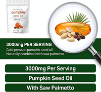 3000mg Huile de graines de citrouille pressée à froid en gélules, extrait pur et naturel de graines de citrouille pour adultes, soutien immunitaire quotidien
