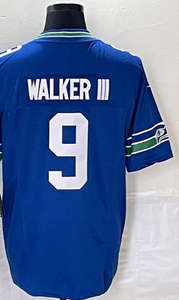 Heren 14 Sam Darnold 11 Jaxon Smith-Njigba 9 Walker III 10 Cooper Kupp Groothandel Goedkoop Topkwaliteit Gestikte American Football Jersey - Product Image 6