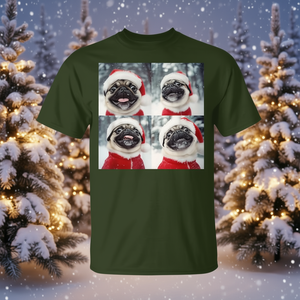 T-shirt de Noël festif pour adulte unisexe en coton avec motif de chien - Product Image 3