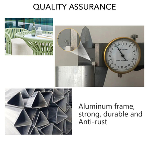 Muebles de Patio, marco de aluminio para exteriores, juego de asientos verdes para exteriores, tejido de cuerda impermeable, <span class=keywords><strong>mesa</strong></span> <span class=keywords><strong>y</strong></span> <span class=keywords><strong>sillas</strong></span> de <span class=keywords><strong>terraza</strong></span>, juego de <span class=keywords><strong>jardín</strong></span> - Product Image 4