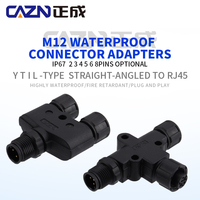 Adaptateur en Y M12 1 mâle vers 2 femelles, connecteur de type T, connecteur de type A, connecteur de type PSS, adaptateur de capteur