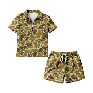 Tenues en coton pour femmes adultes, t-shirts personnalisés imprimés camouflage marron GSSO3315, vente en gros pour boutiques. - Product Image 4