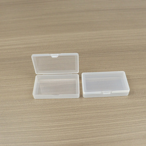 Transparent Plastic Rectangle Storage Box 5x5x1.6cm Covered Jewelry And Ornament Container Mini <b>Display</b> <b>Case</b> For Chip Sample - Product Image 1