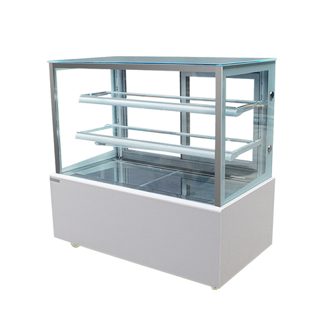 Commercial Stainless Steel Bakery Cake Display Refrigerator Glass Showcase Chiller Cabinet with LED Shelves for Pastry Shop